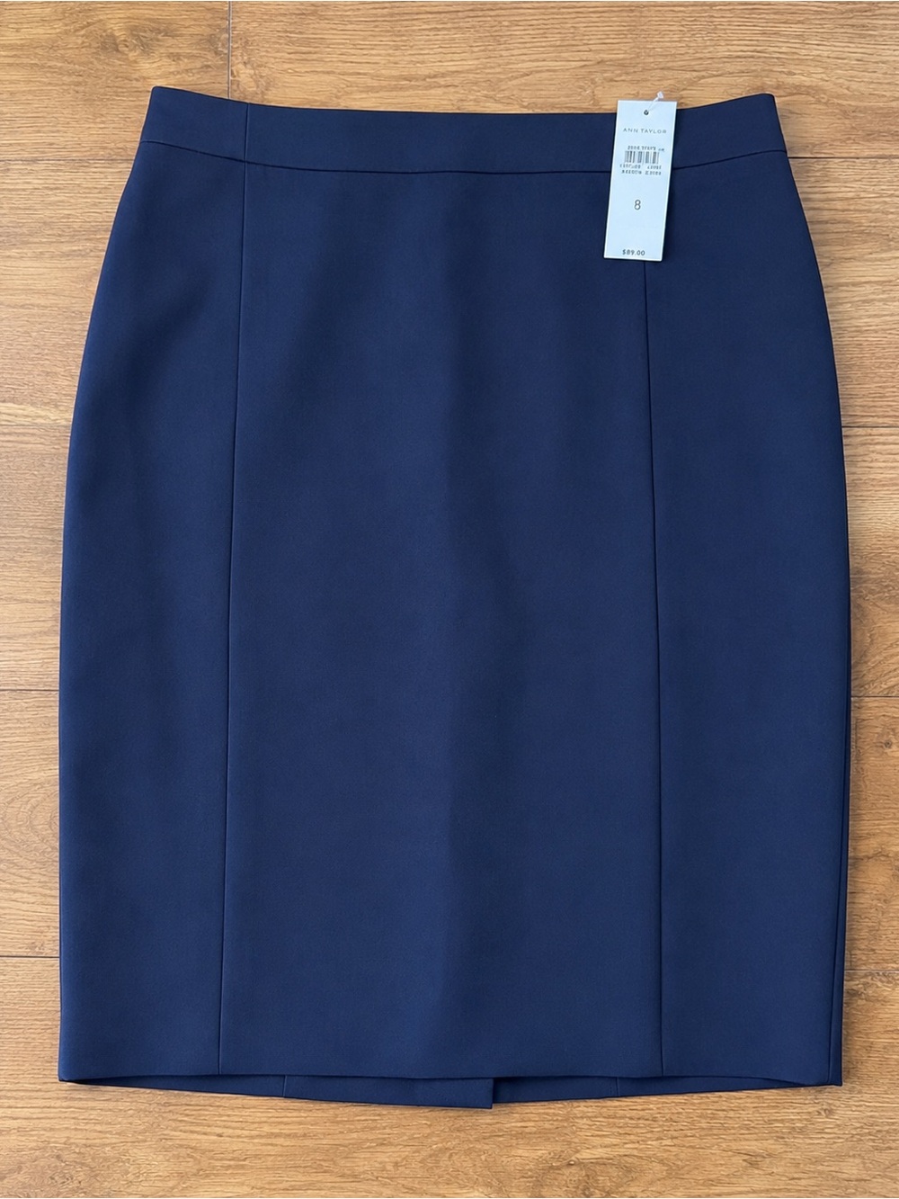 Ann Taylor Navy Pencil Skirt - Classic Tailored Office Skirt NTW